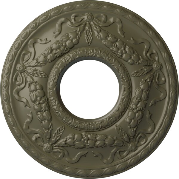 Ekena Millwork Hurley Ceiling Medallion (Canopies up to 7 1/4"), 22 1/8"OD x 7 1/4"ID x 1 3/4"P, Painted Turtle CM26HUPTF - main